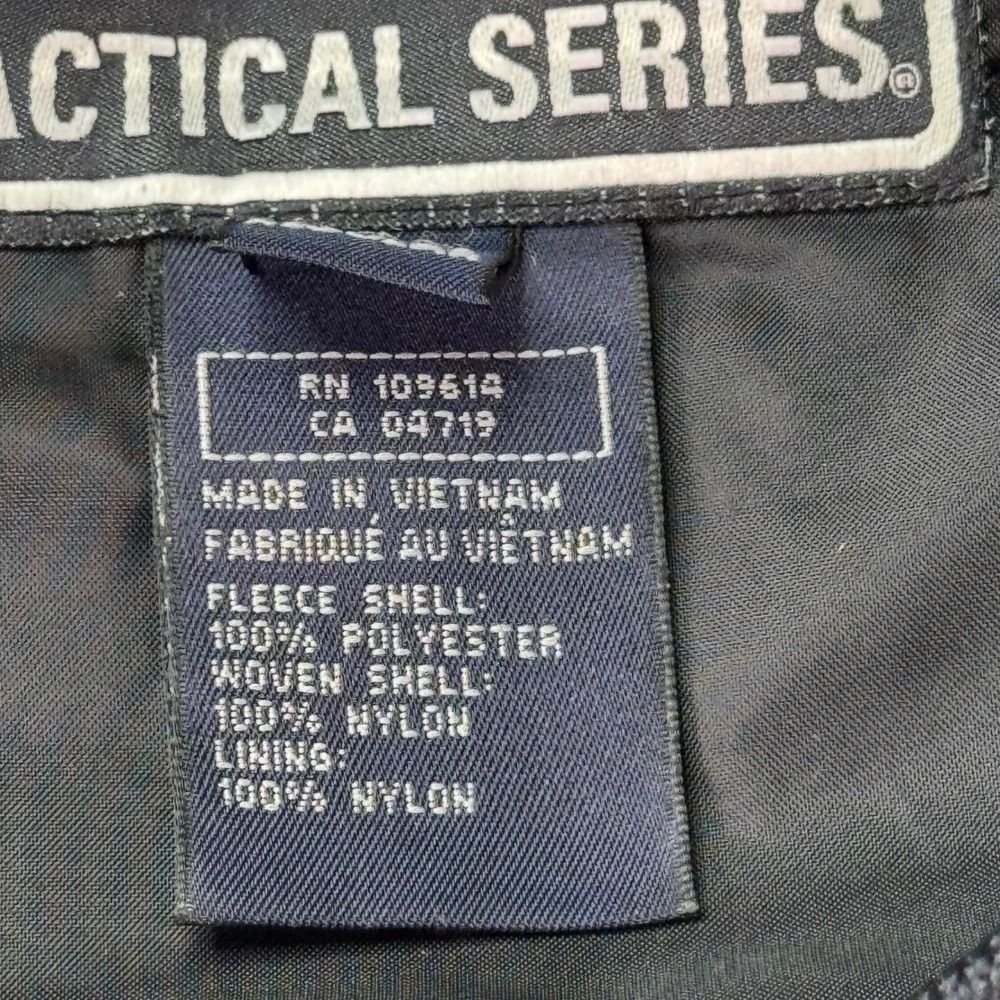 5.11 Tactical Series Fleece Lined Bomber Jacket Black Nylon Shell Size L - Picture 6 of 7